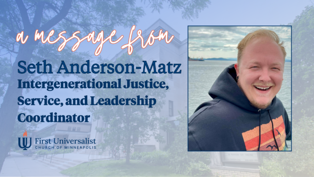 A Message from Seth Anderson-Matz